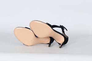GIANVITO ROSSI VELVET SANDALS EU 38.5 UK 5.5 US 8.5