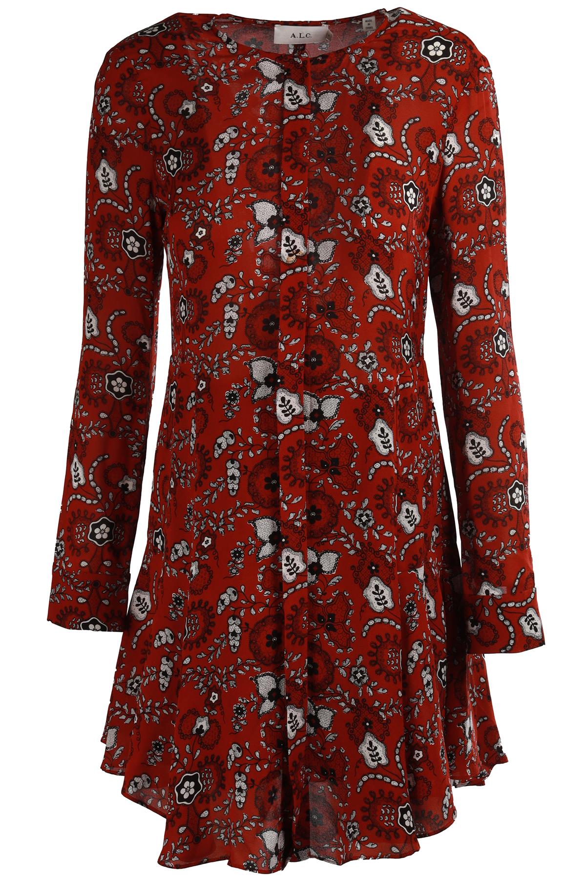 A.L.C BROWN CREPE MINI DRESS US 4 UK 8