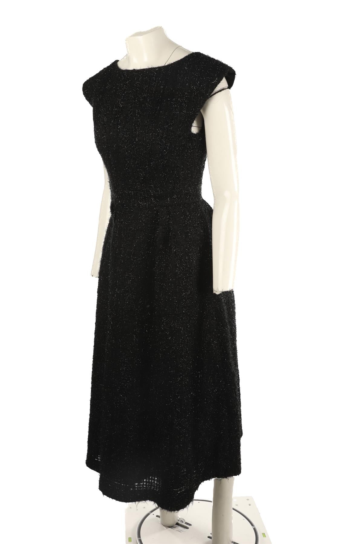 CO BLACK WOOL MAXI DRESS SMALL
