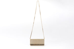 JIMMY CHOO GOLD FABRIC CLUTCH