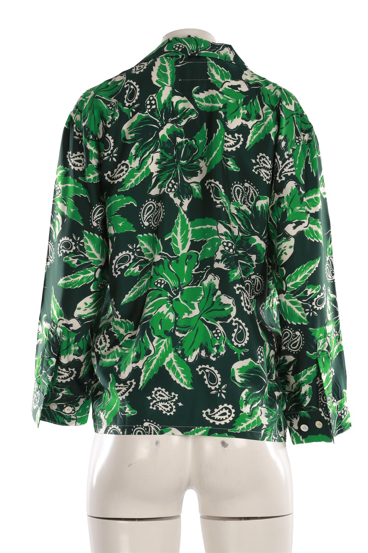 CALL IT BY YOUR NAME GREEN SILK SHIRT MEDIUM