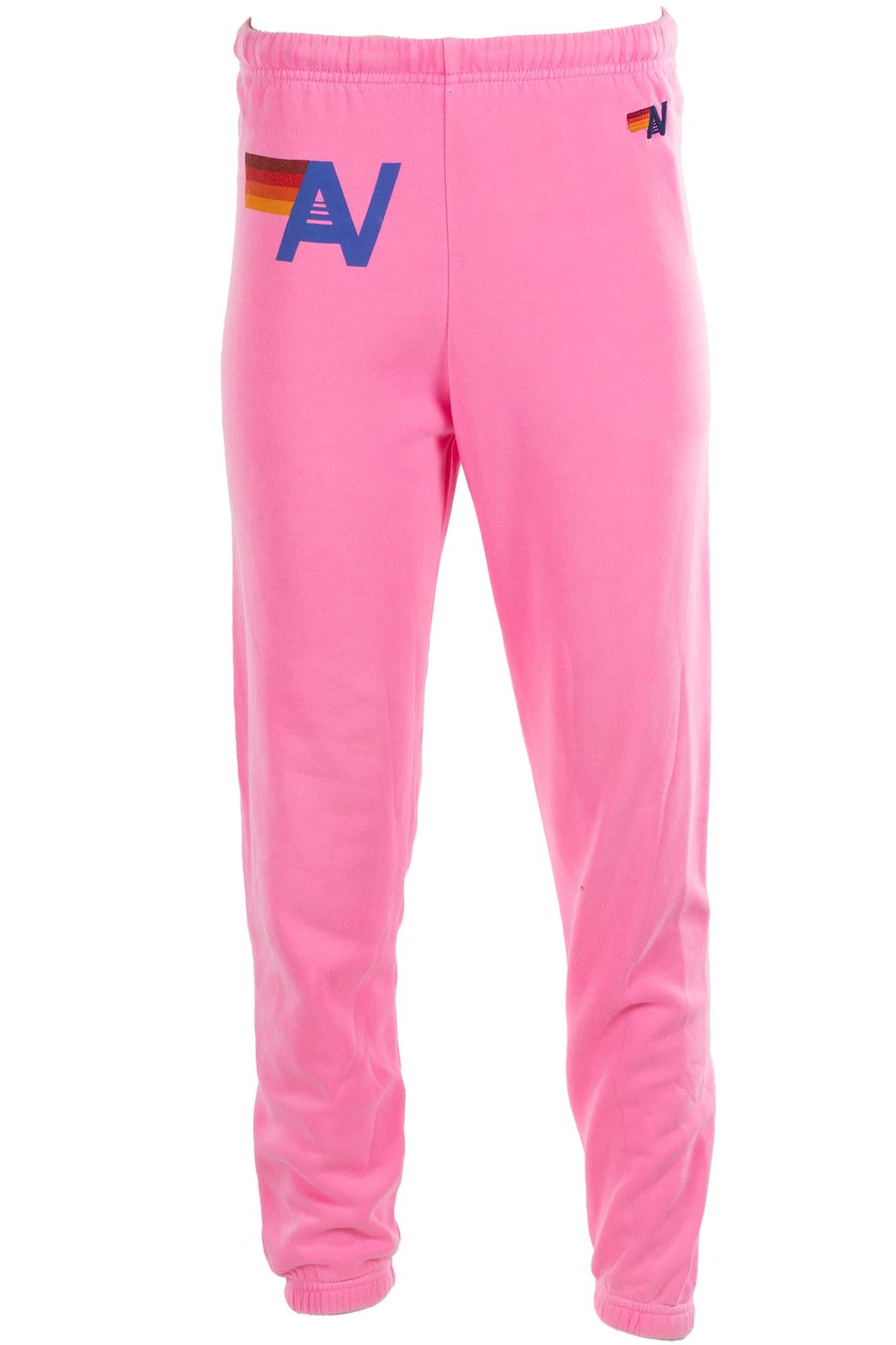 AVIATOR NATION PINK COTTON TRACK PANTS XSMALL
