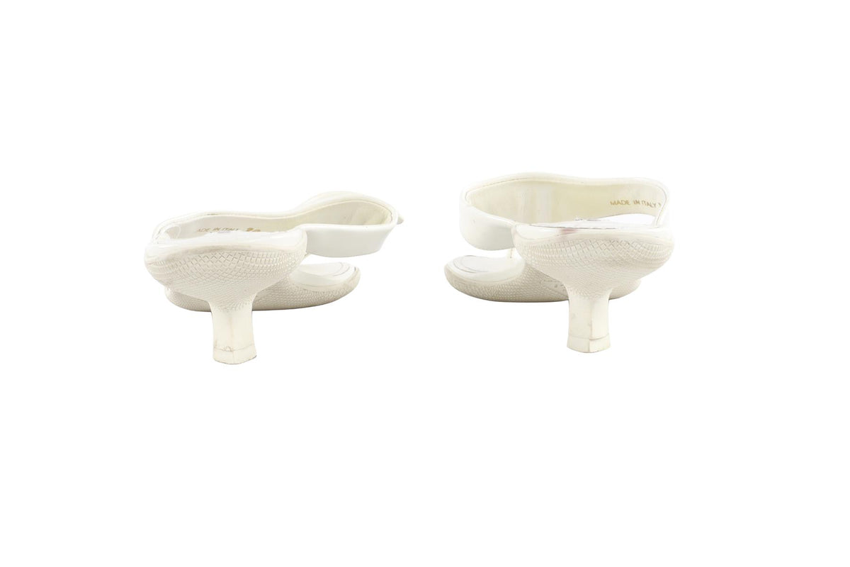 PRADA WHITE LEATHER THONG SANDALS EU 39 UK 6 US 9