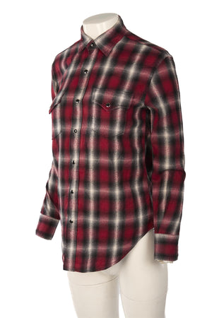 SAINT LAURENT RED COTTON SHIRT FR 36 UK 8