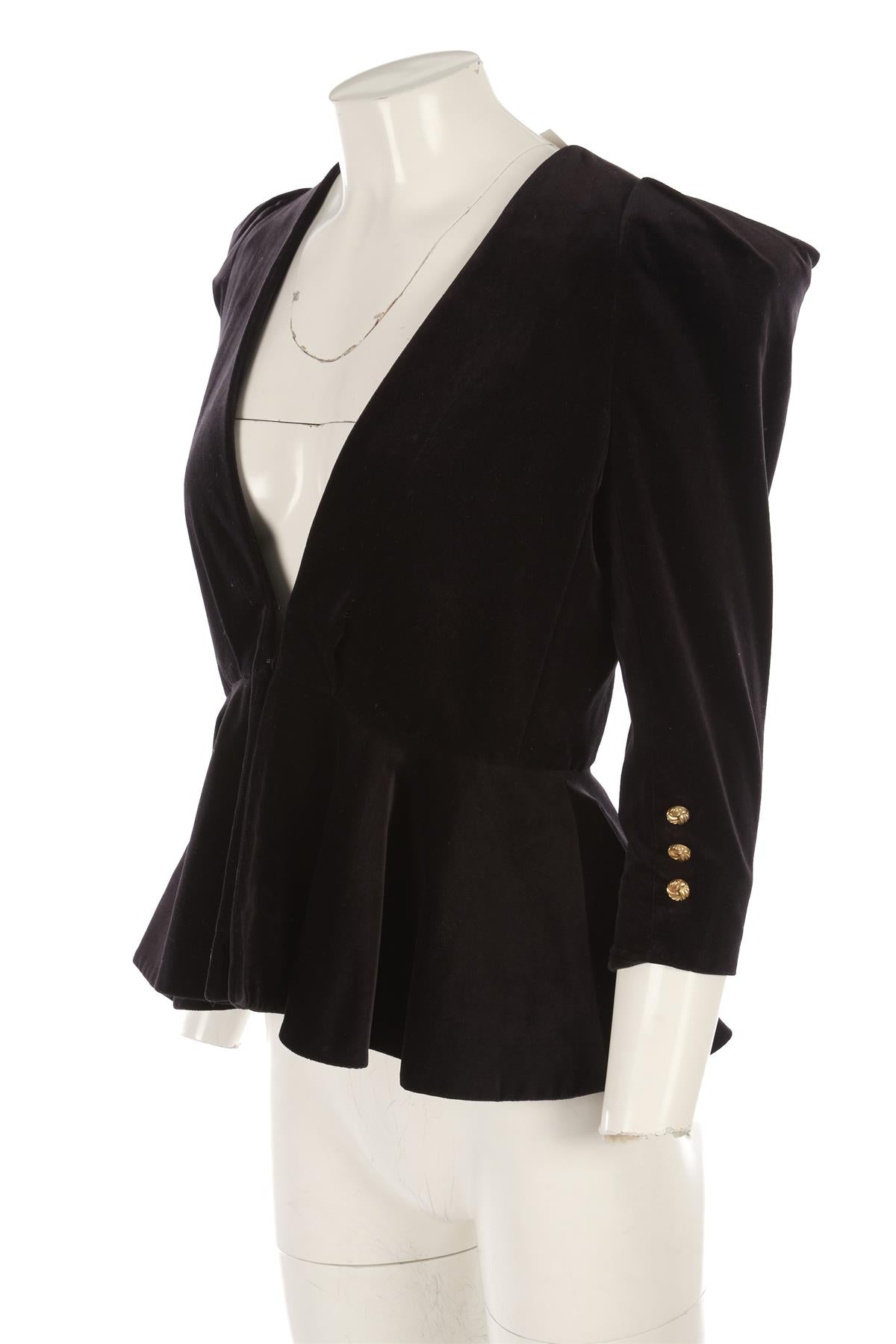 CHLOÉ BLACK VELVET JACKET MEDIUM