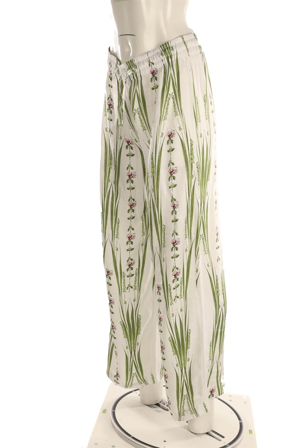 GIAMBATTISTA VALLI IVORY WOVEN STRAIGHT LEG PANTS IT 42 UK 10