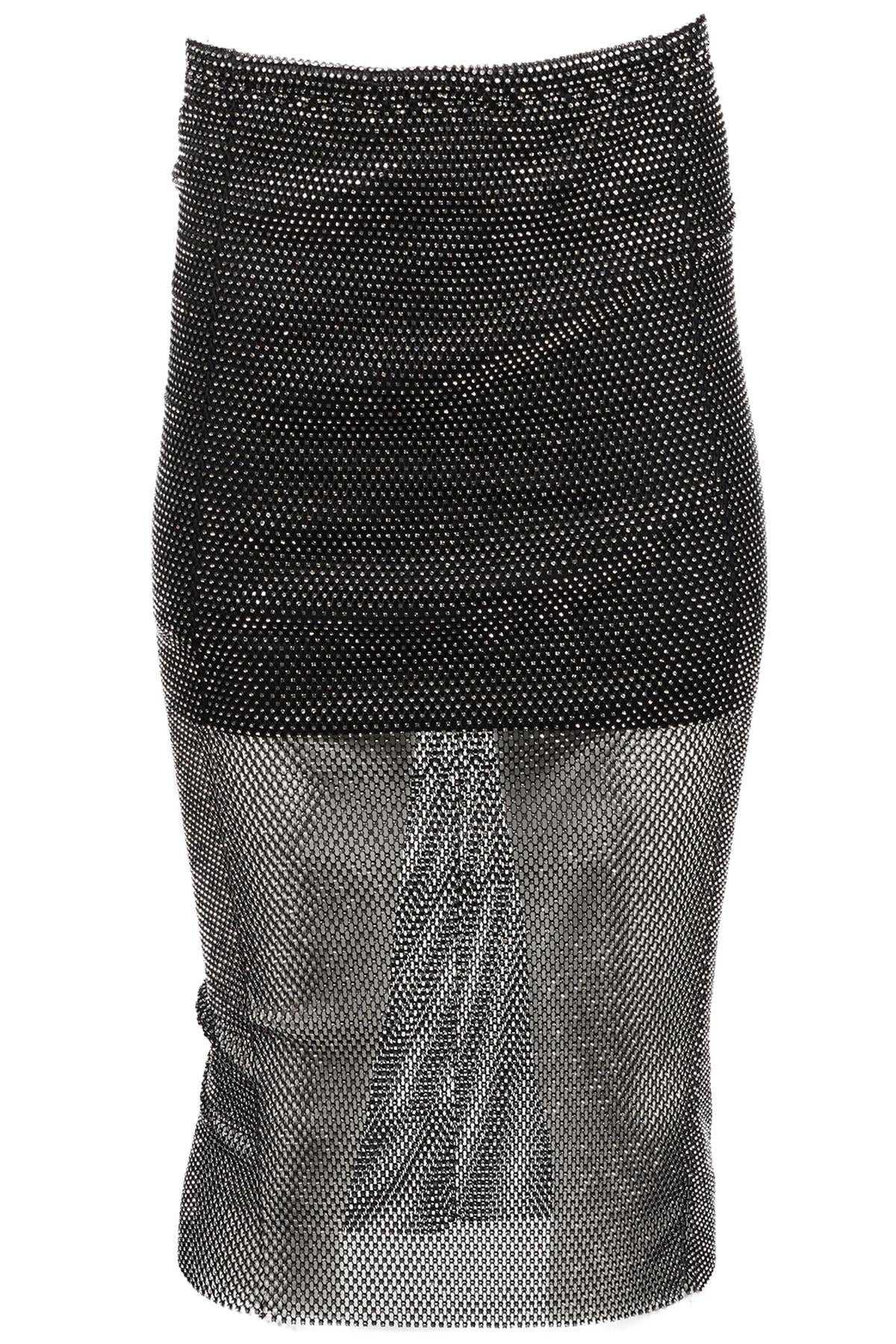 SANTA BRANDS SILVER CRYSTAL MIDI SKIRT XSMALL-SMALL