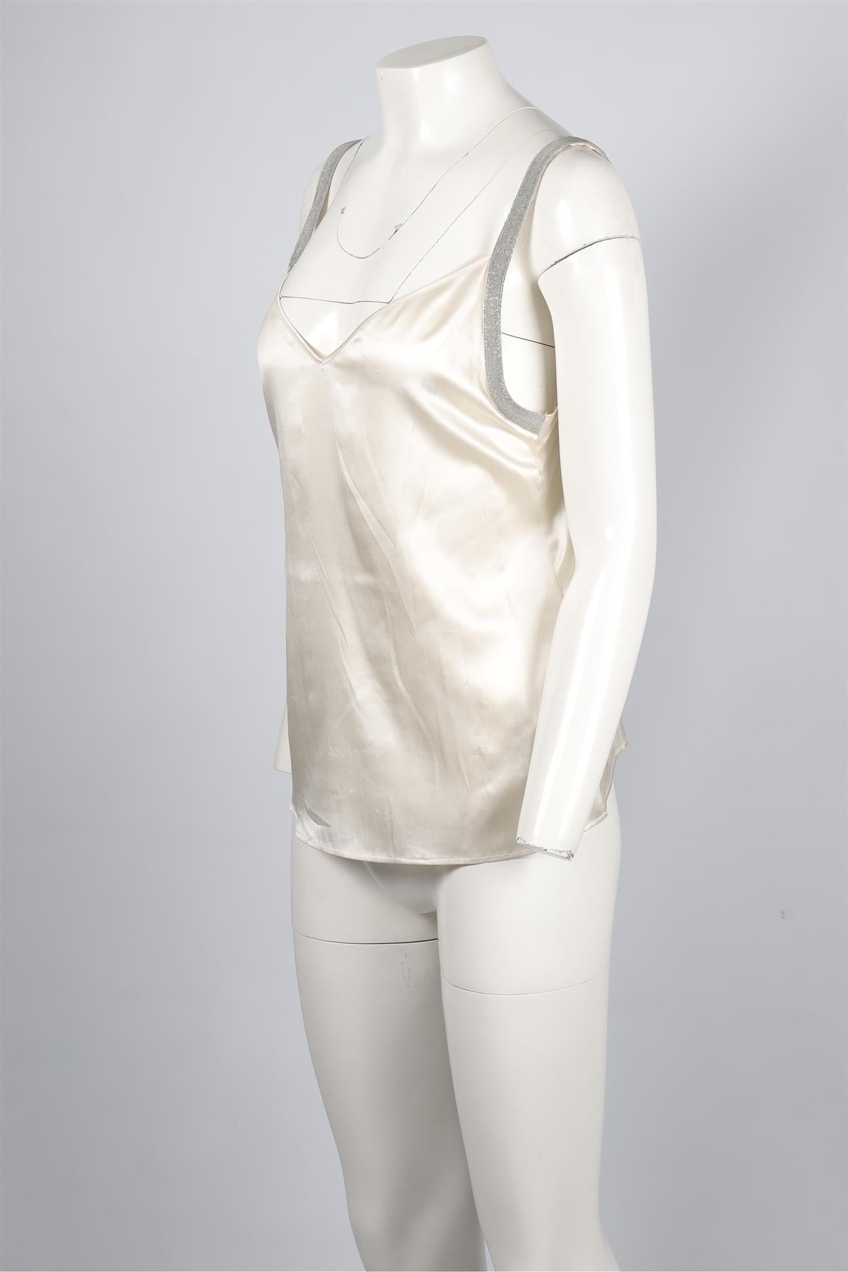 FABIANA FILIPPI WHITE SILK TOP IT 44 UK 12