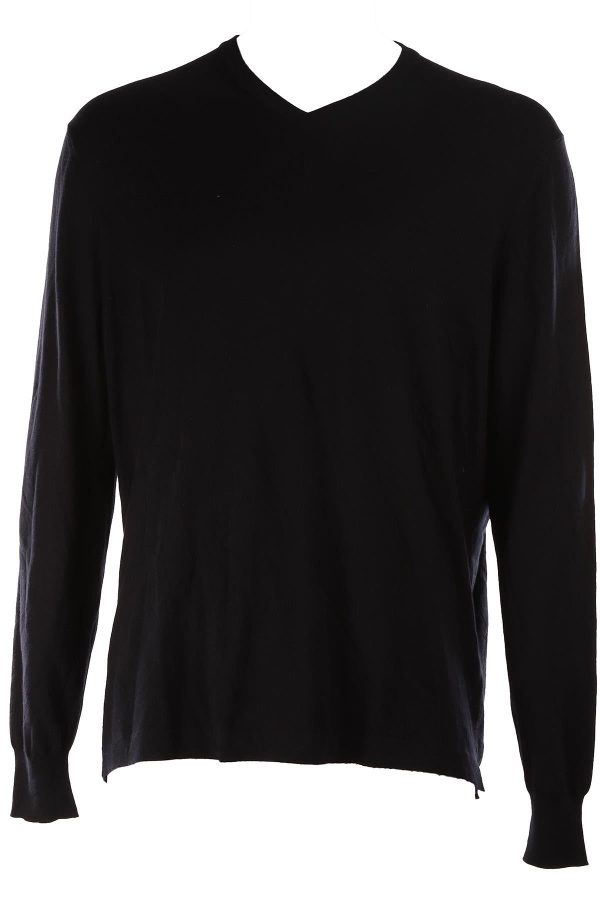 LORO PIANA NAVY MEN'S WOOL SWEATER XLARGE