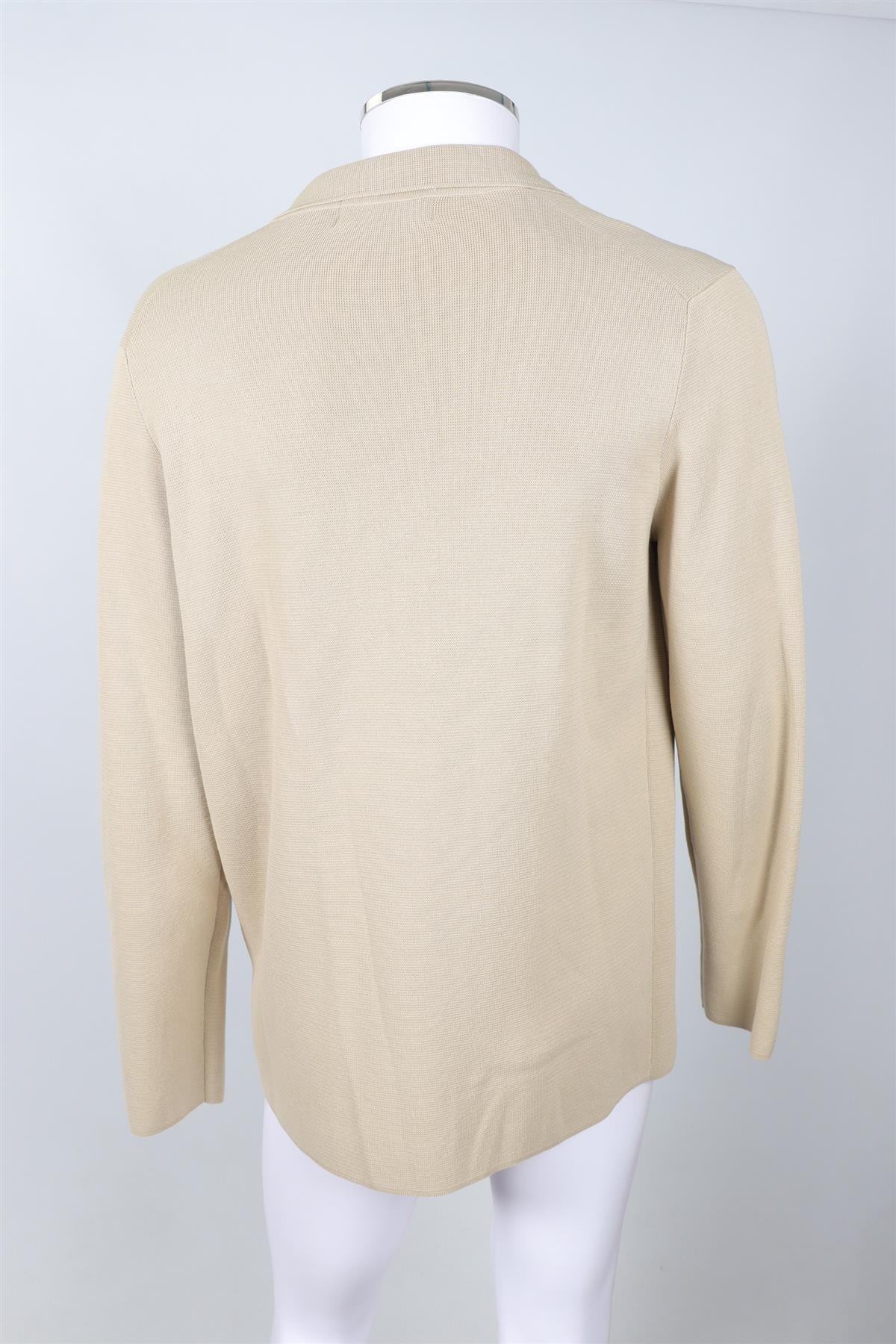 THOM SWEENEY BEIGE MEN'S COTTON CARDIGAN XLARGE
