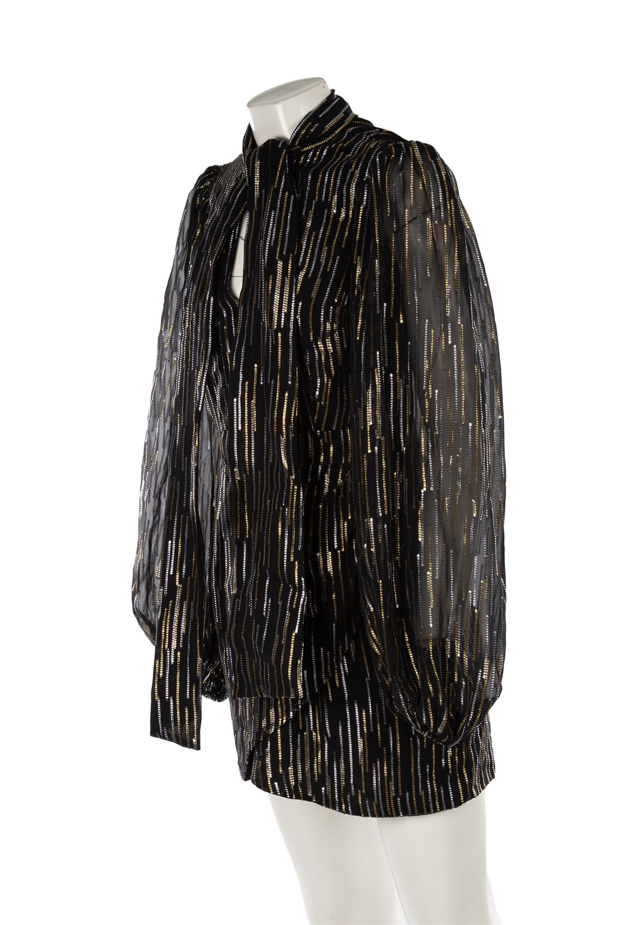 PETER PILOTTO BLACK SILK MINI DRESS UK 10