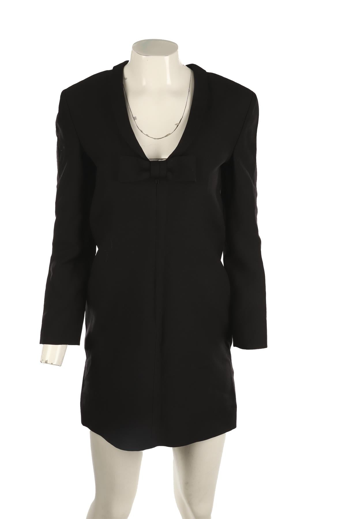 VALENTINO BLACK WOOL MINI DRESS IT 40 UK 8