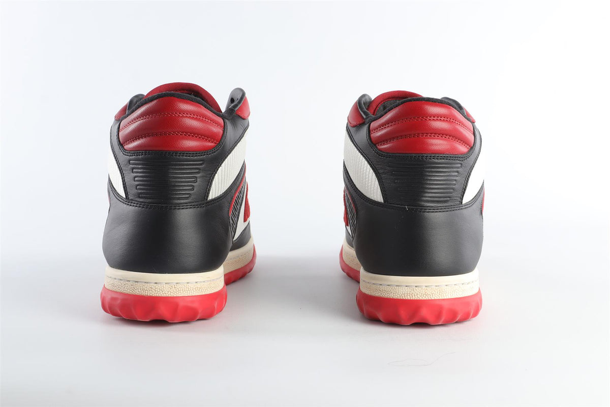 GUCCI RED MAC80 LEATHER SNEAKERS EU 40 UK 7 US 10