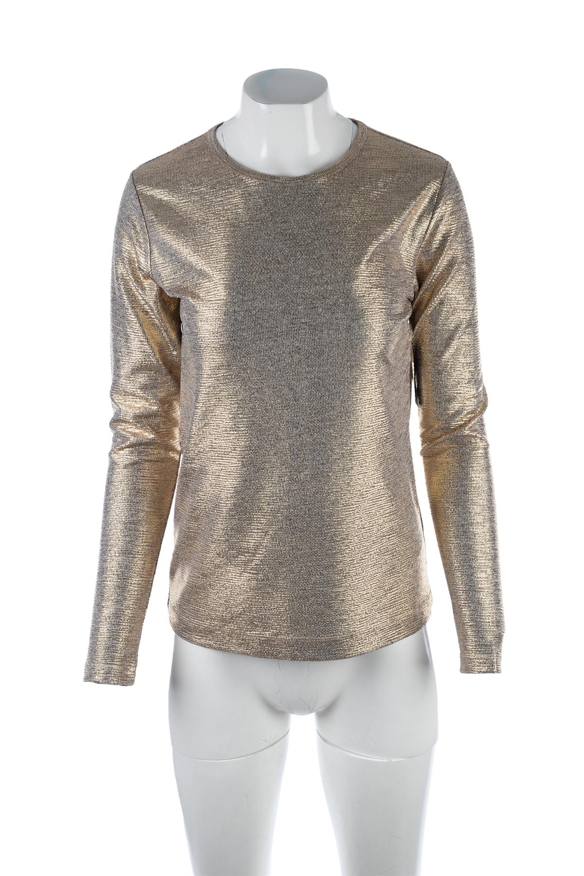 DRIES VAN NOTEN GOLD KNIT TOP SMALL