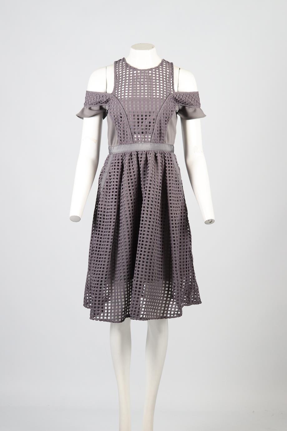 SELF-PORTRAIT CROCHET MINI DRESS UK 12