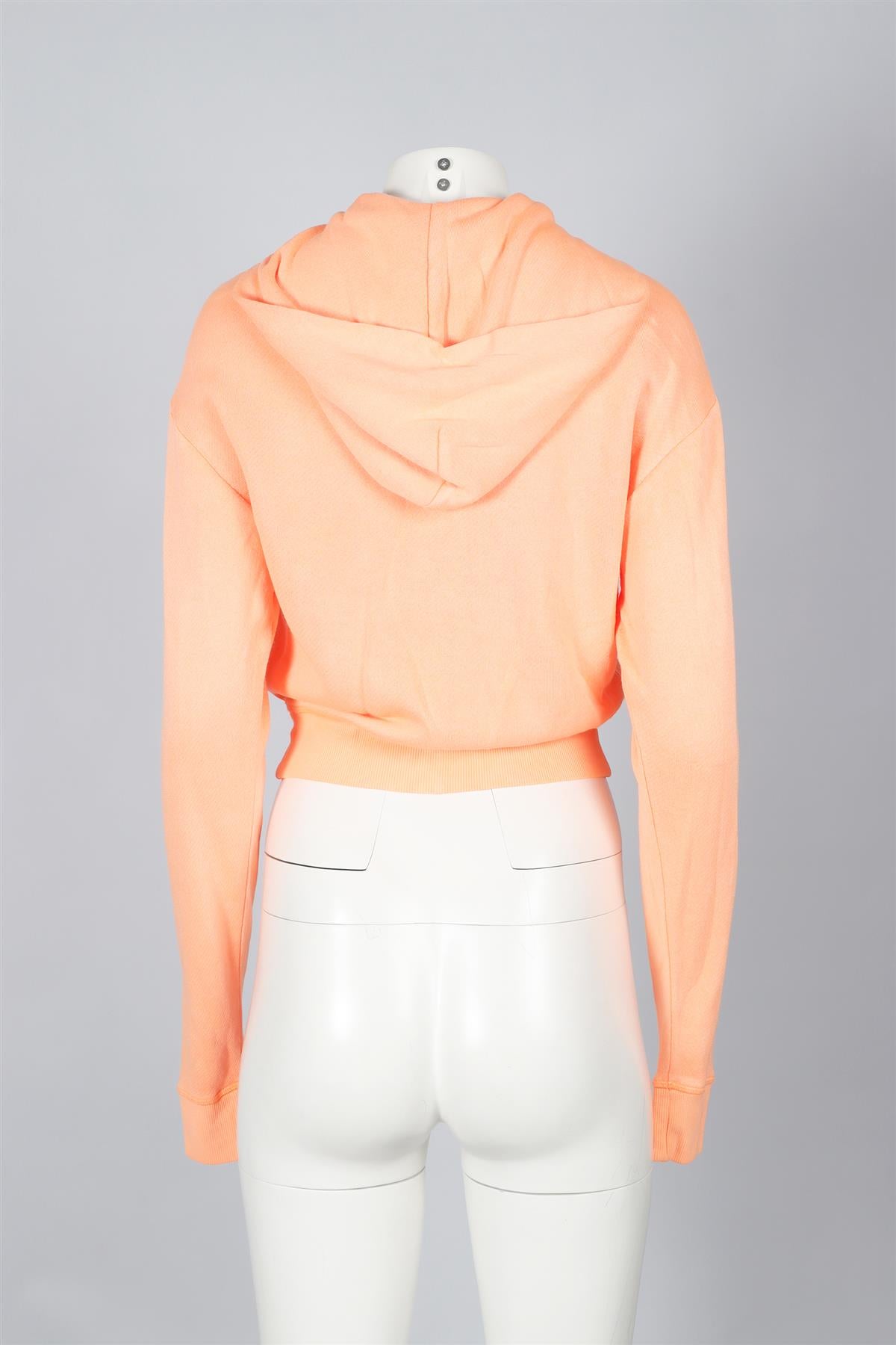 SKIMS ORANGE COTTON HOODIE XSMALL