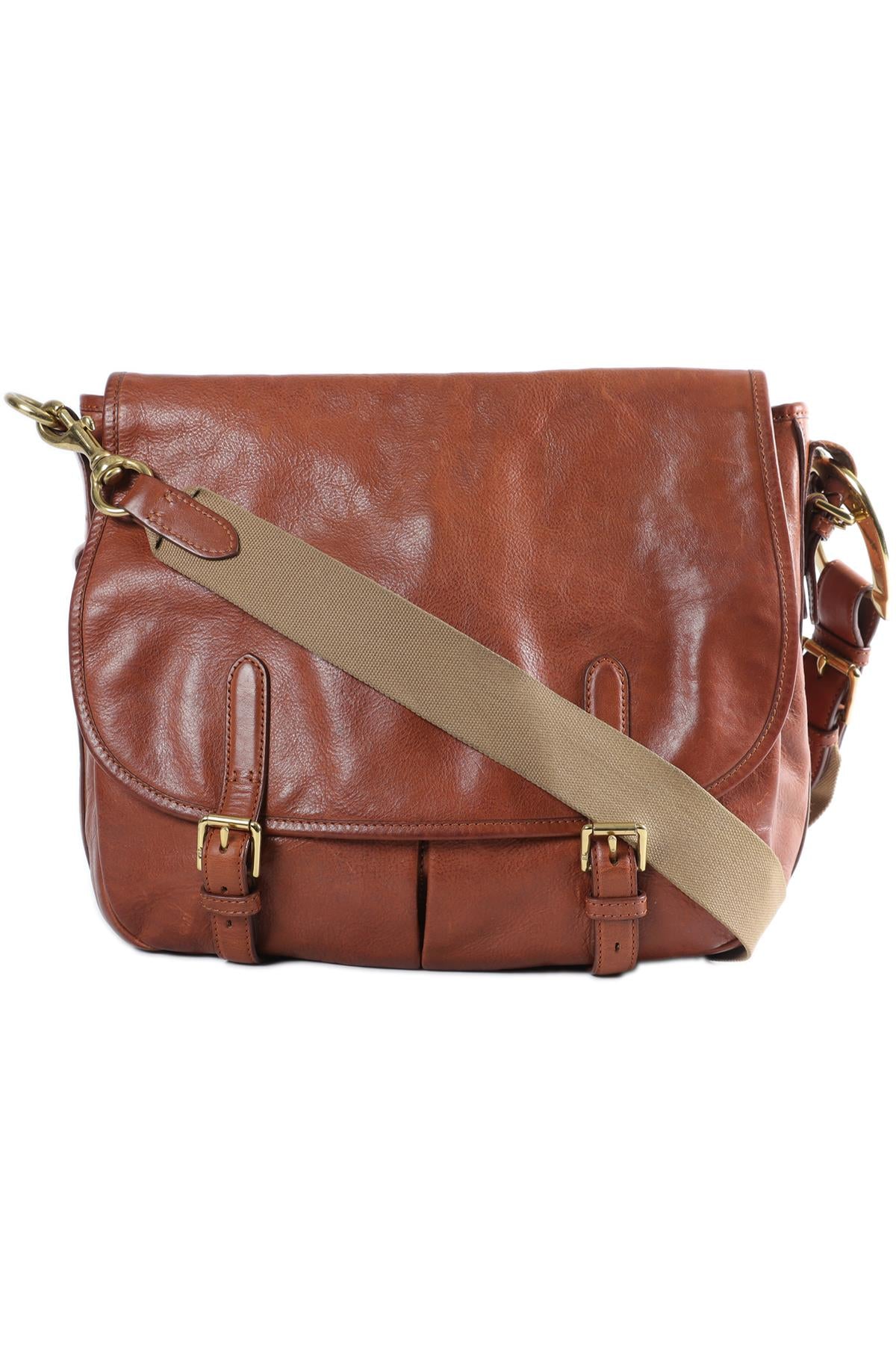 RALPH LAUREN BROWN LEATHER SHOULDER BAG