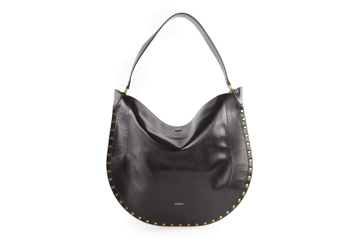 ISABEL MARANT BLACK OSKAN LEATHER SHOULDER BAG