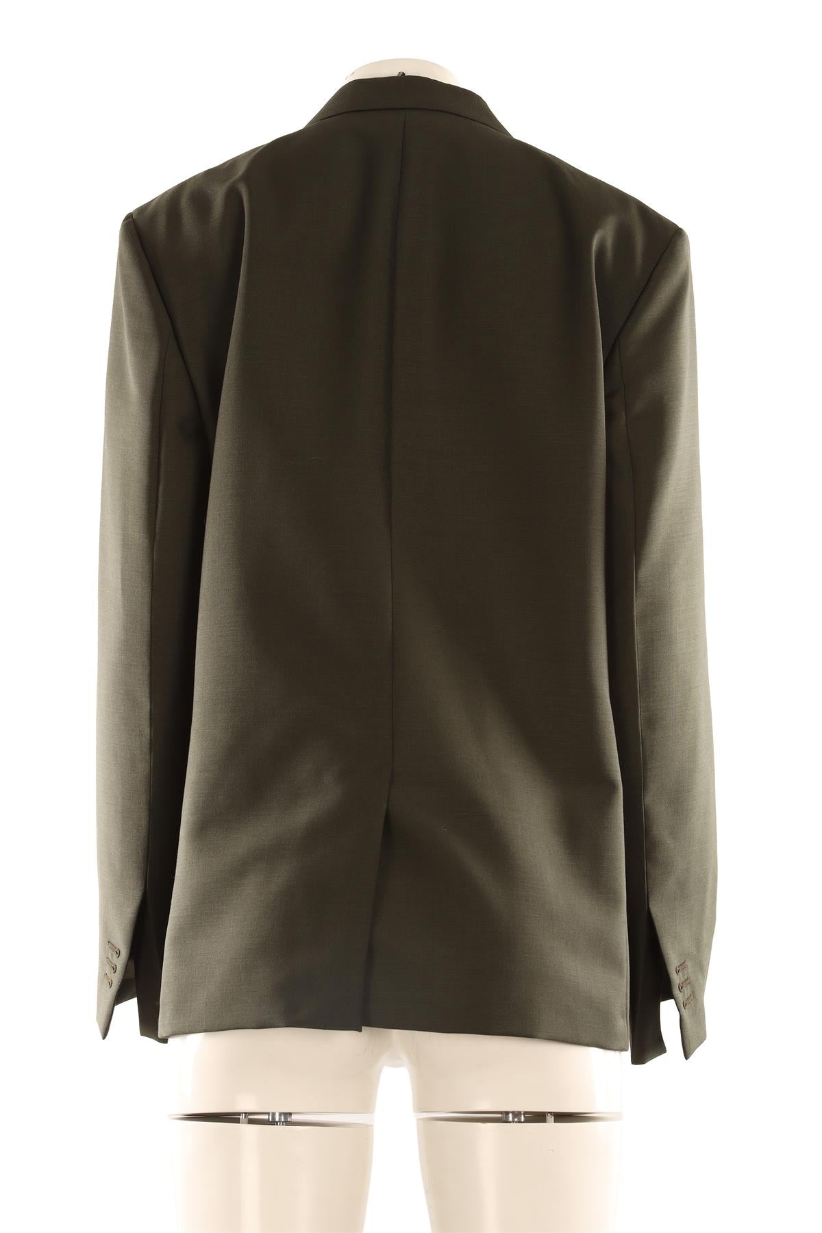 BOTTEGA VENETA GREEN SILK BLAZER IT 46 UK 14
