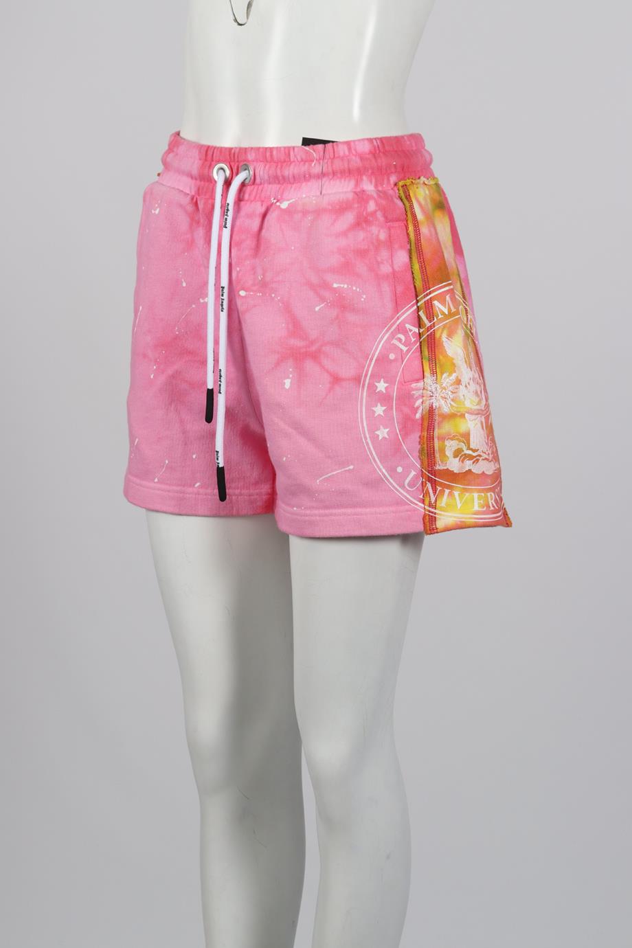PALM ANGELS TIE DYED COTTON SHORTS SMALL