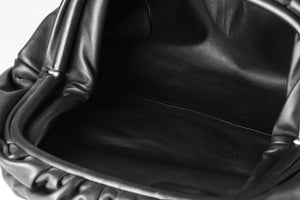 BOTTEGA VENETA BLACK THE POUCH LARGE LEATHER CLUTCH