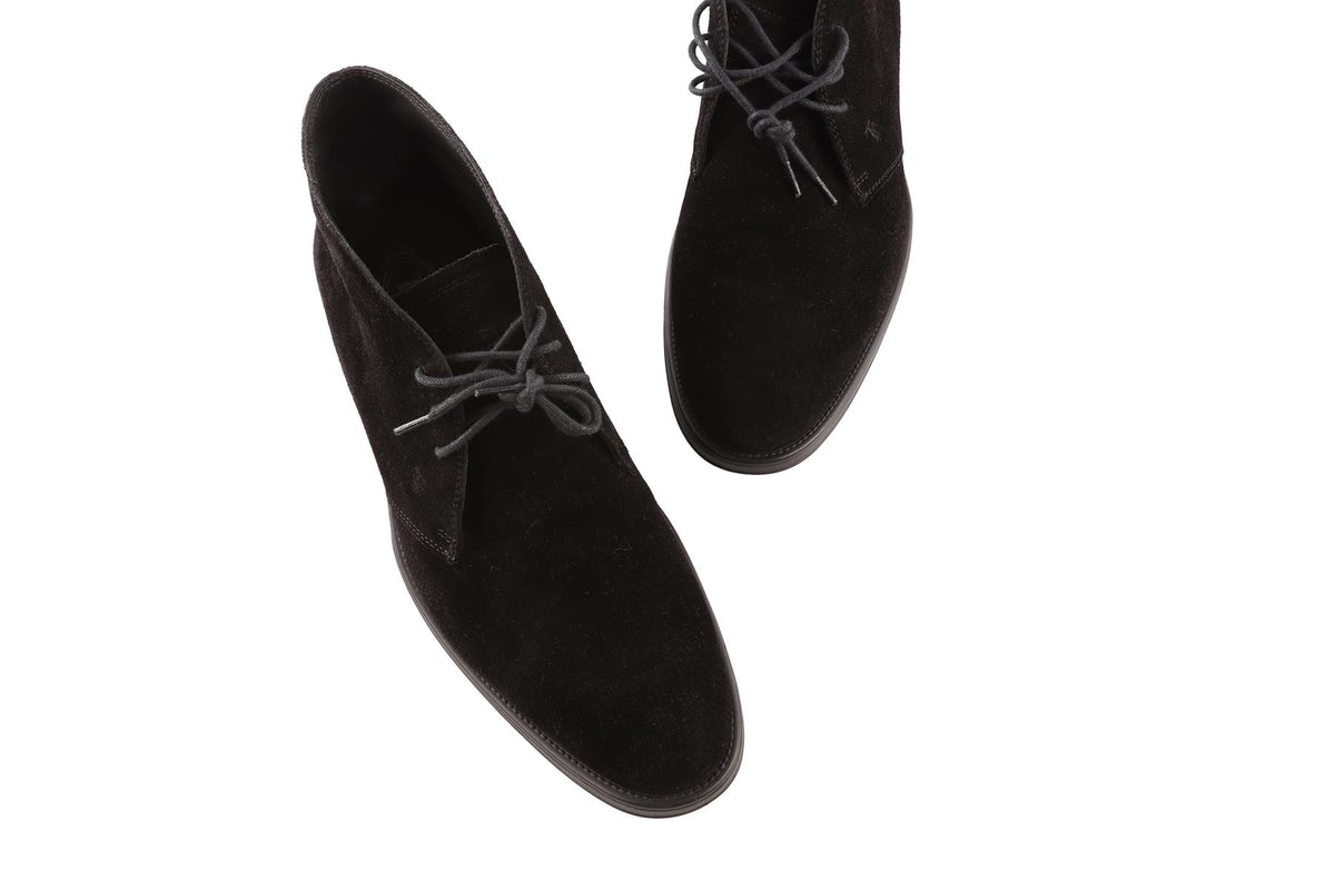TOD'S BLACK MEN'S SUEDE ANKLE BOOTS EU 42 UK 9 US 12