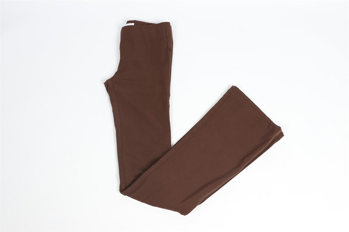 SPRWMN BROWN JERSEY LEGGINGS XSMALL
