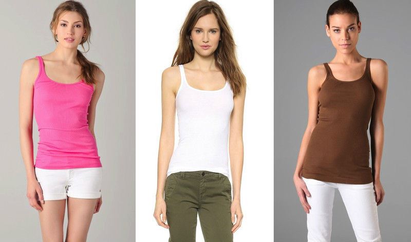 VINCE RIBBED FAVOURITE TANK TEE T-SHIRT BUNDLE SMALL