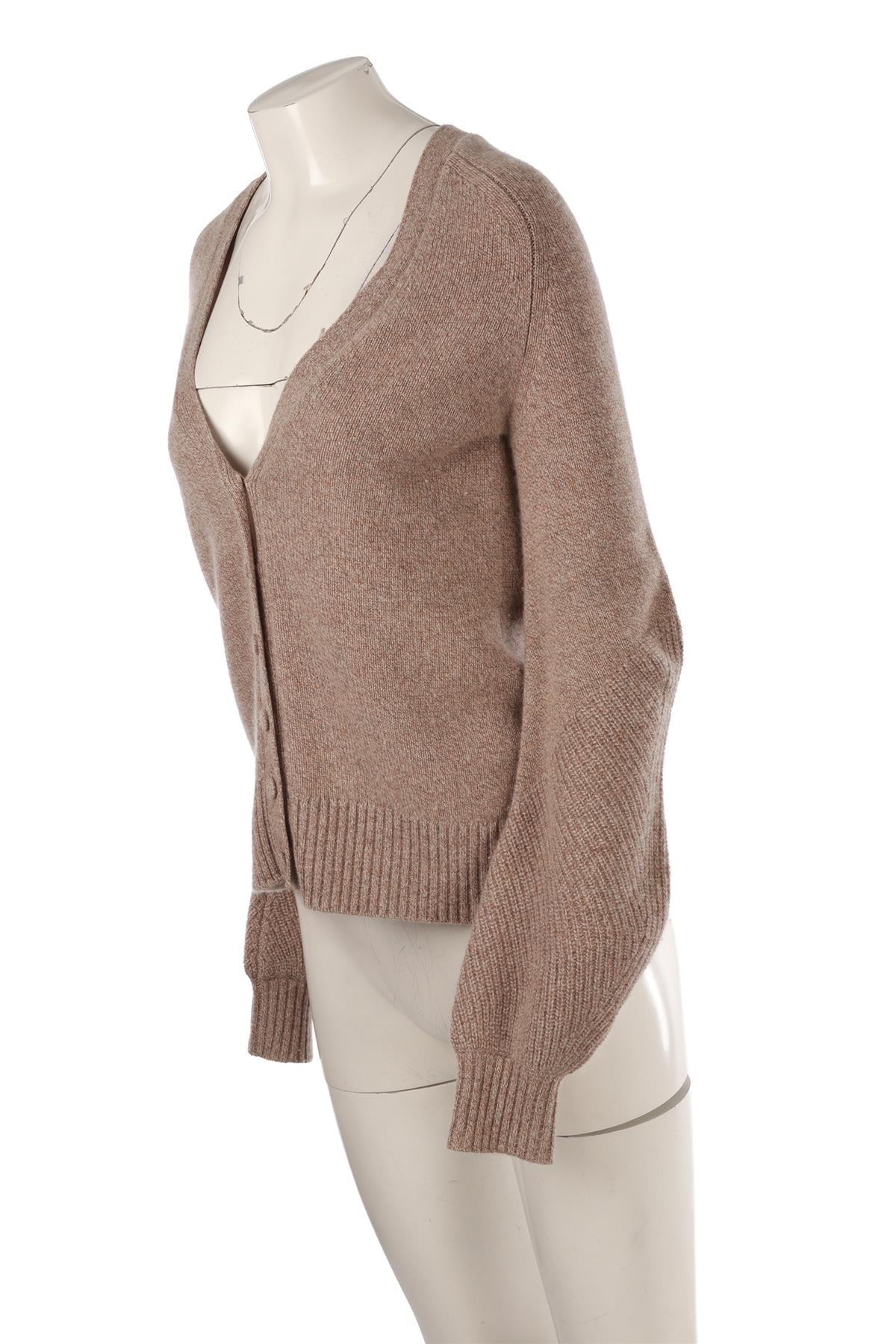 BEIGE CASHMERE CARDIGAN
