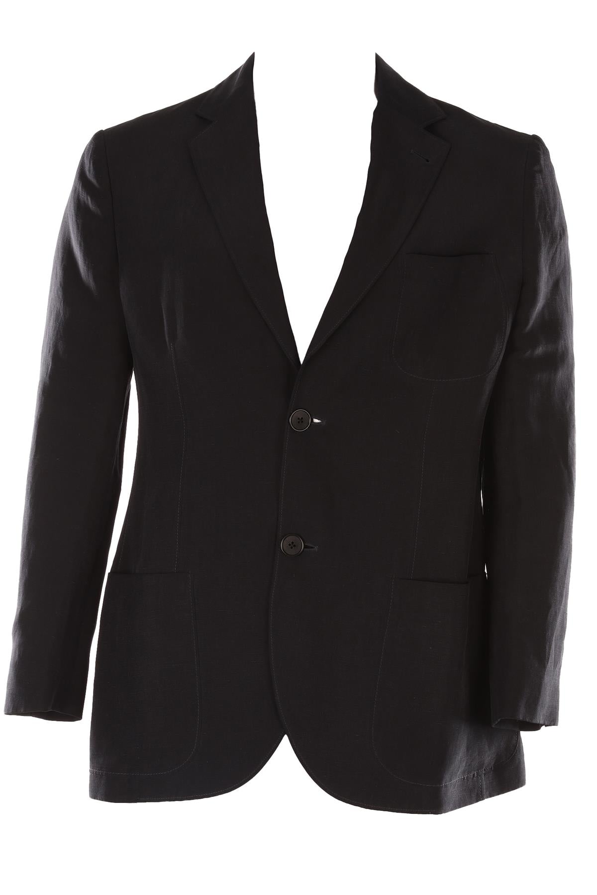 GIORGIO ARMANI NAVY MEN'S LINEN BLAZER IT 52 UK 42