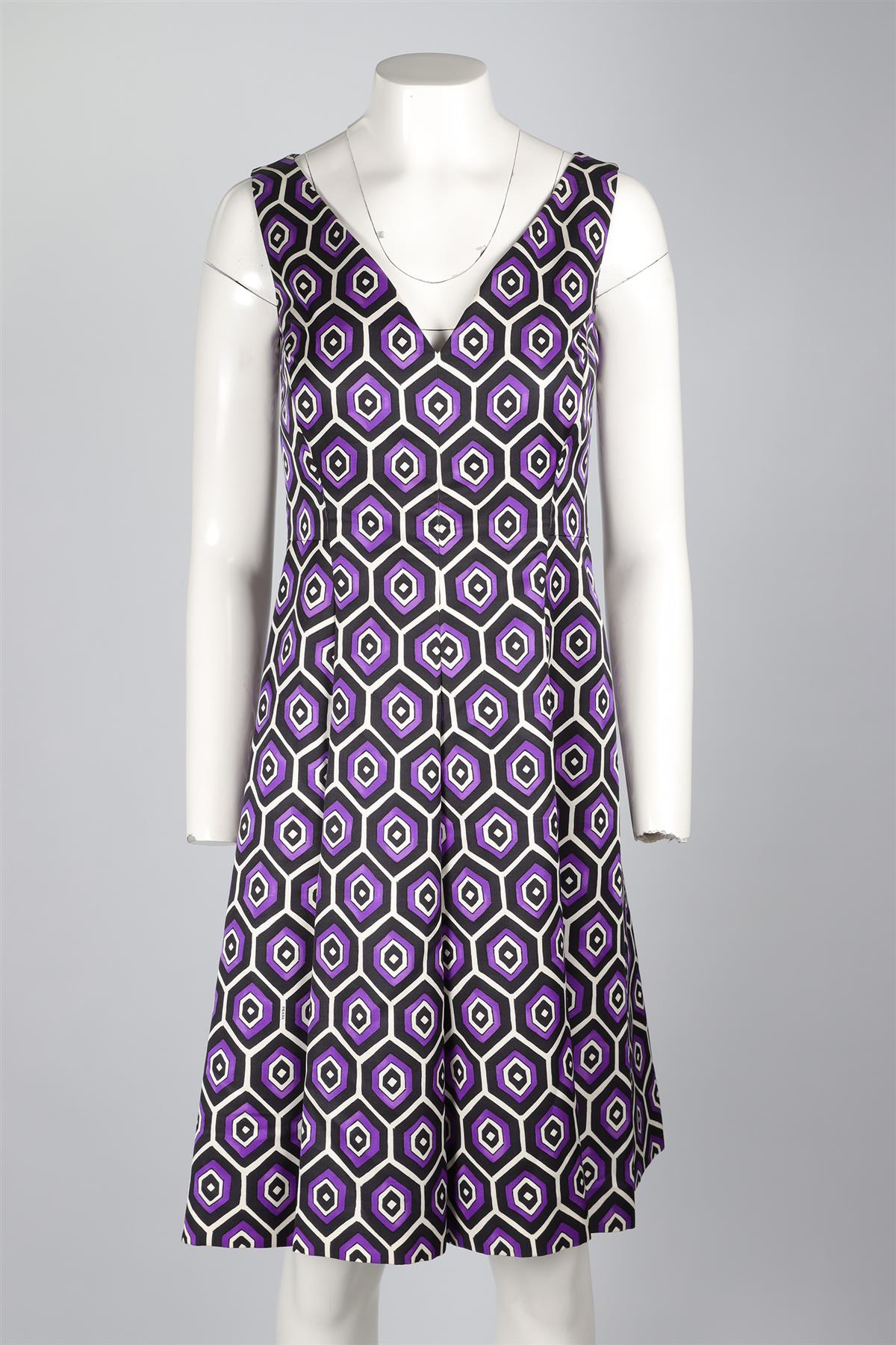 PRADA PURPLE WOOL DRESS IT 40 UK 8
