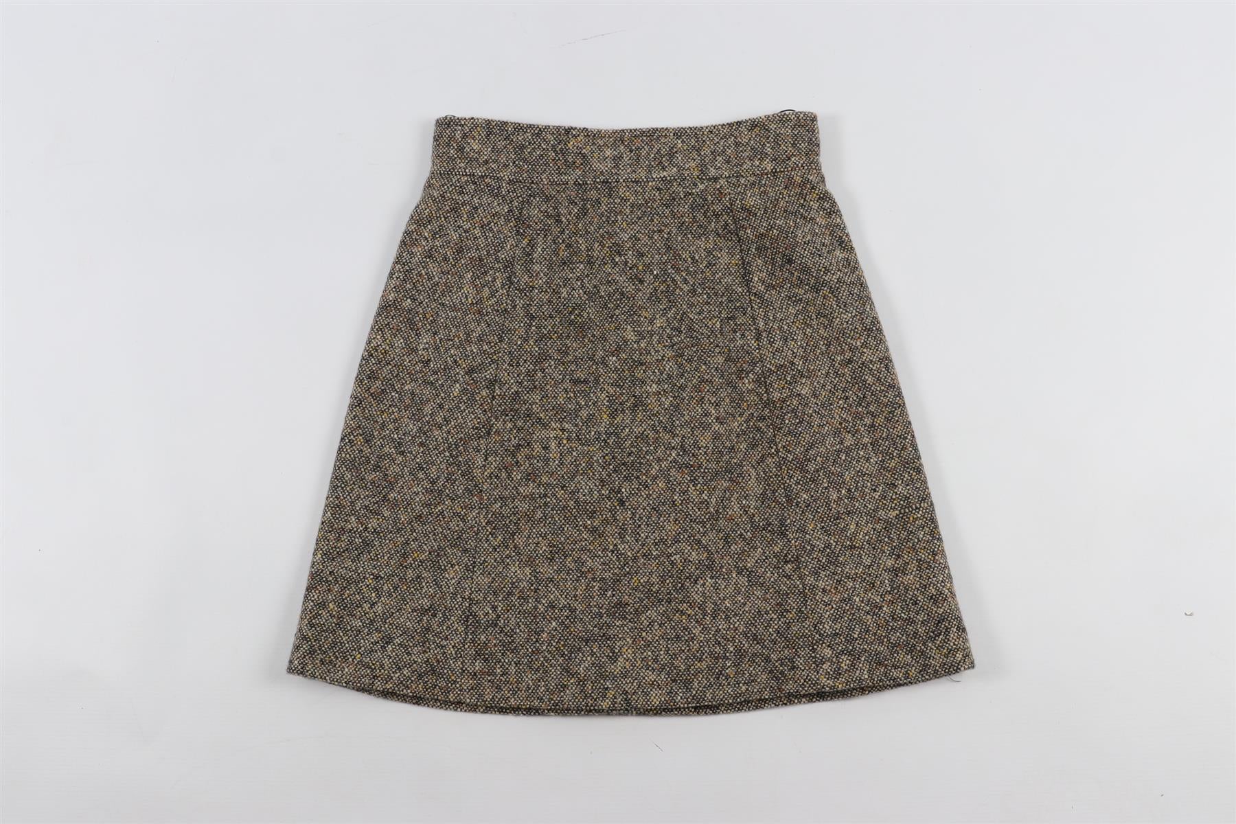 CHLOÈ GREY WOOL MINI SKIRT FR 34 UK 6