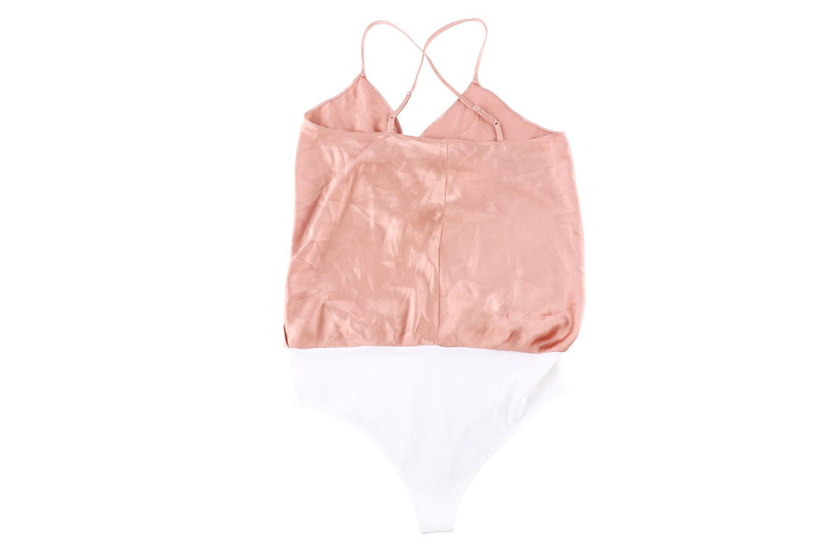 SABLYN PINK SILK BODYSUIT XSMALL