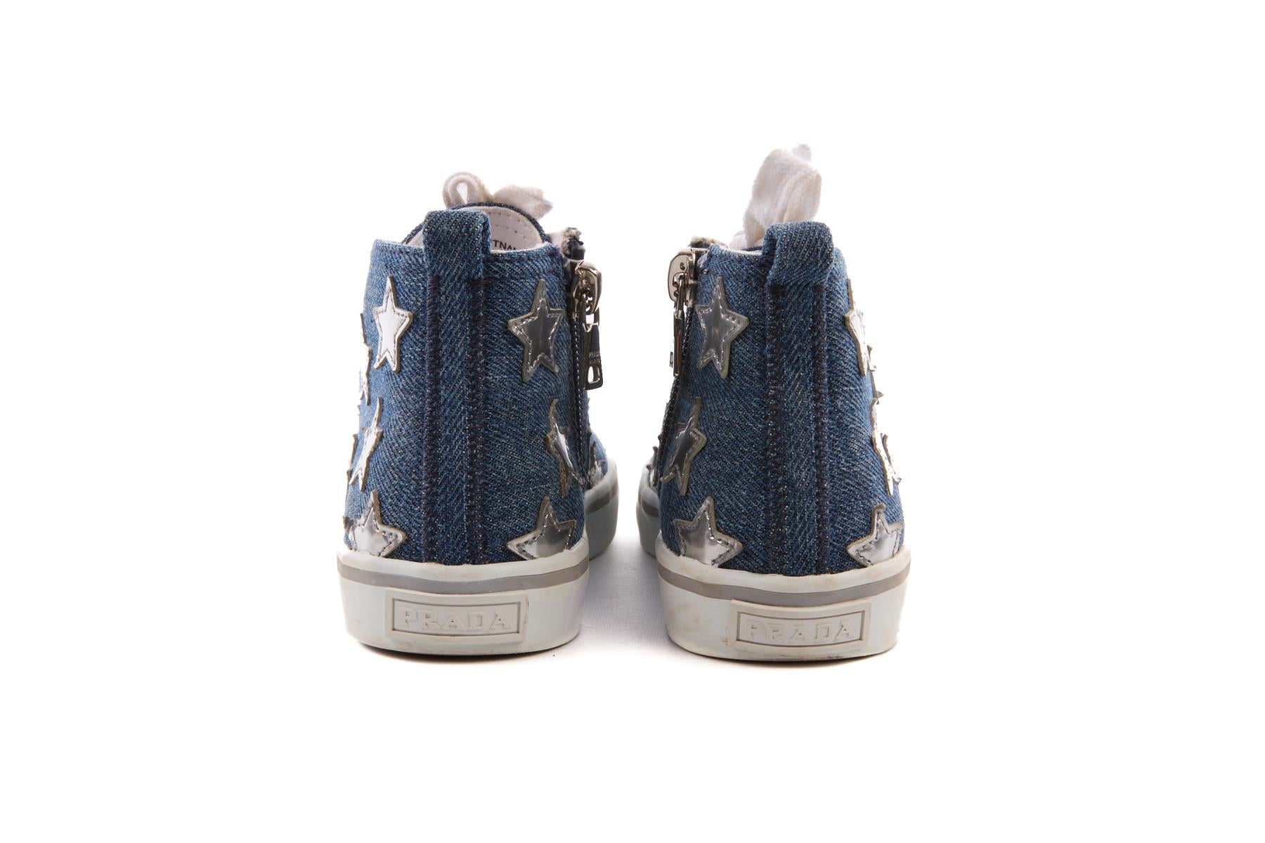 PRADA BLUE KIDS GIRLS SNEAKERS EU 28 UK 10 US 11