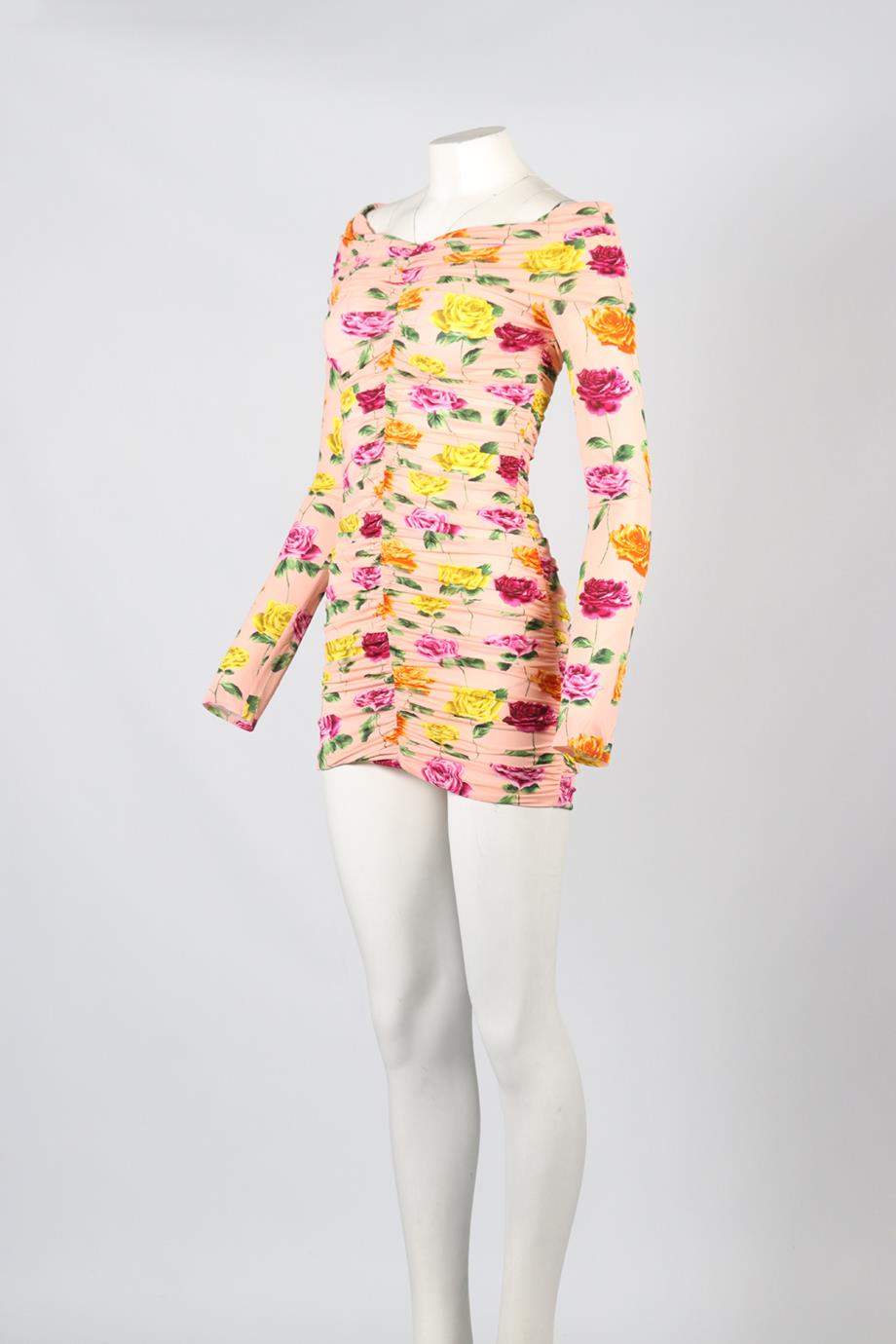 MAGDA BUTRYM FLORAL PRINT JERSEY MINI DRESS FR 36 UK 8