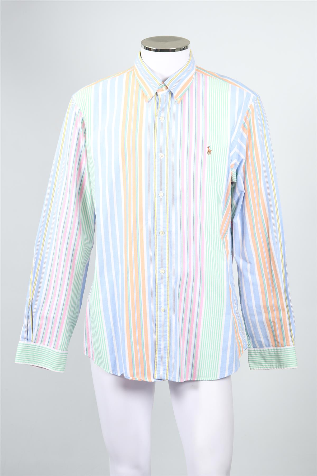RALPH LAUREN MEN'S STRIPED COTTON SHIRT XLARGE