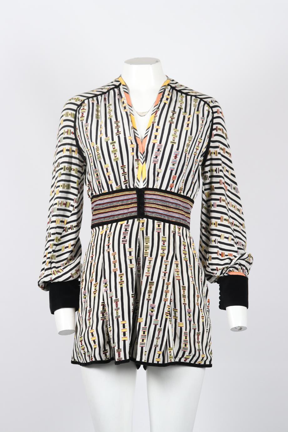 TALITHA PRINTED SILK PLAYSUIT SMALL