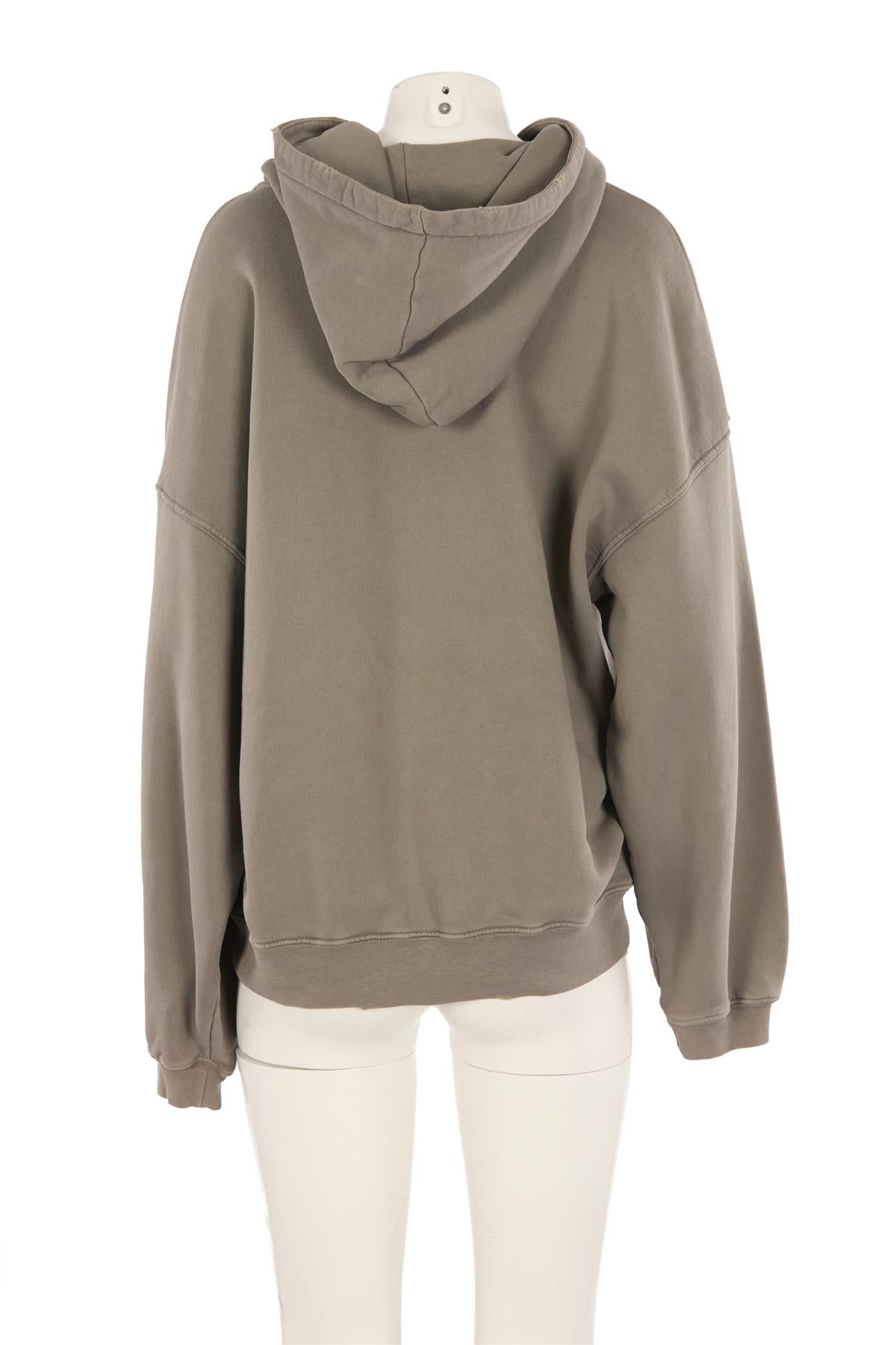 ANINE BING KHAKI COTTON HOODIE SMALL