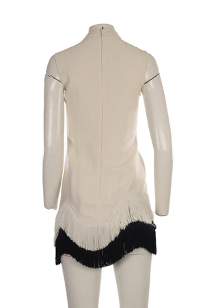 STELLA MCCARTNEY WHITE CREPE MINI DRESS IT 38 UK 6