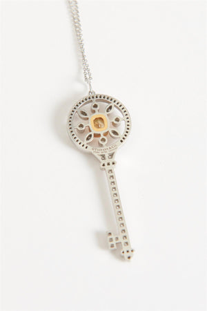 TIFFANY & CO. ROUND KALEDIOSCOPE 18K WHITE GOLD AND DIAMOND NECKLACE