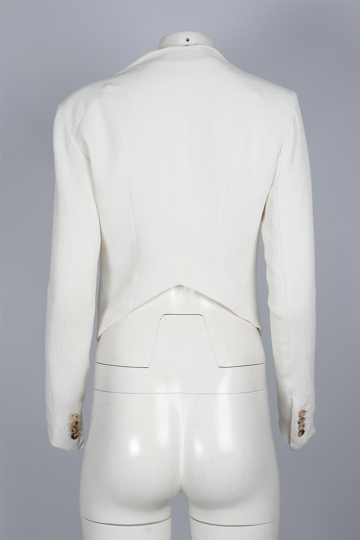 HELMUT LANG WHITE WOVEN JACKET UK 6