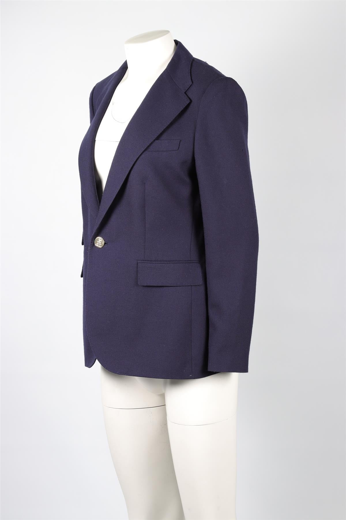 RALPH LAUREN PURPLE LABEL BLUE CASHMERE BLAZER US 10 UK 14