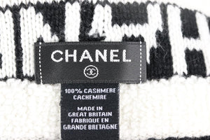 CHANEL 2020 LOGO INTARSIA CASHMERE BEANIE ONE SIZE