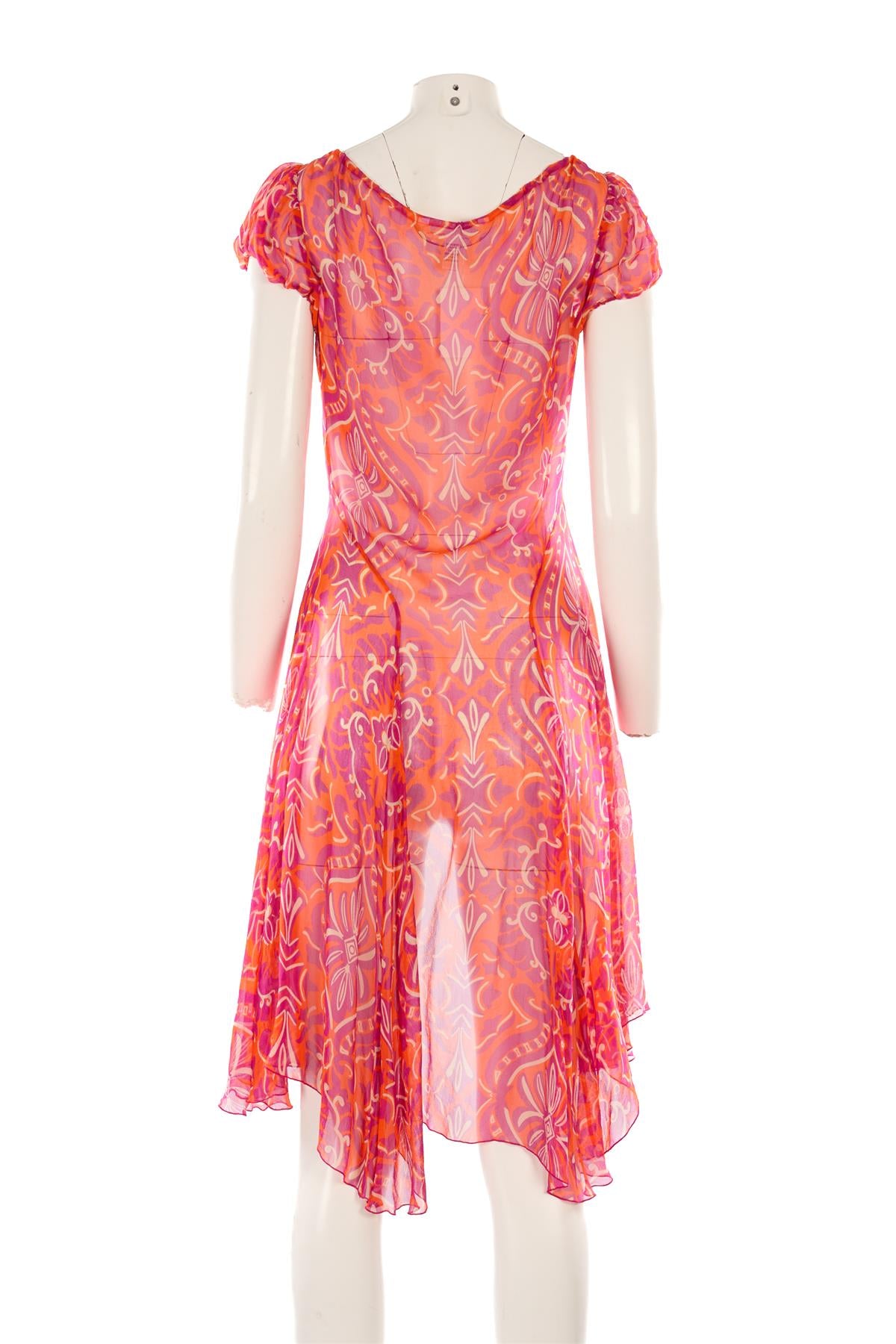 DIANE VON FURSTENBERG MULTI SILK ROBE US 6