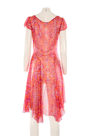 DIANE VON FURSTENBERG MULTI SILK ROBE US 6