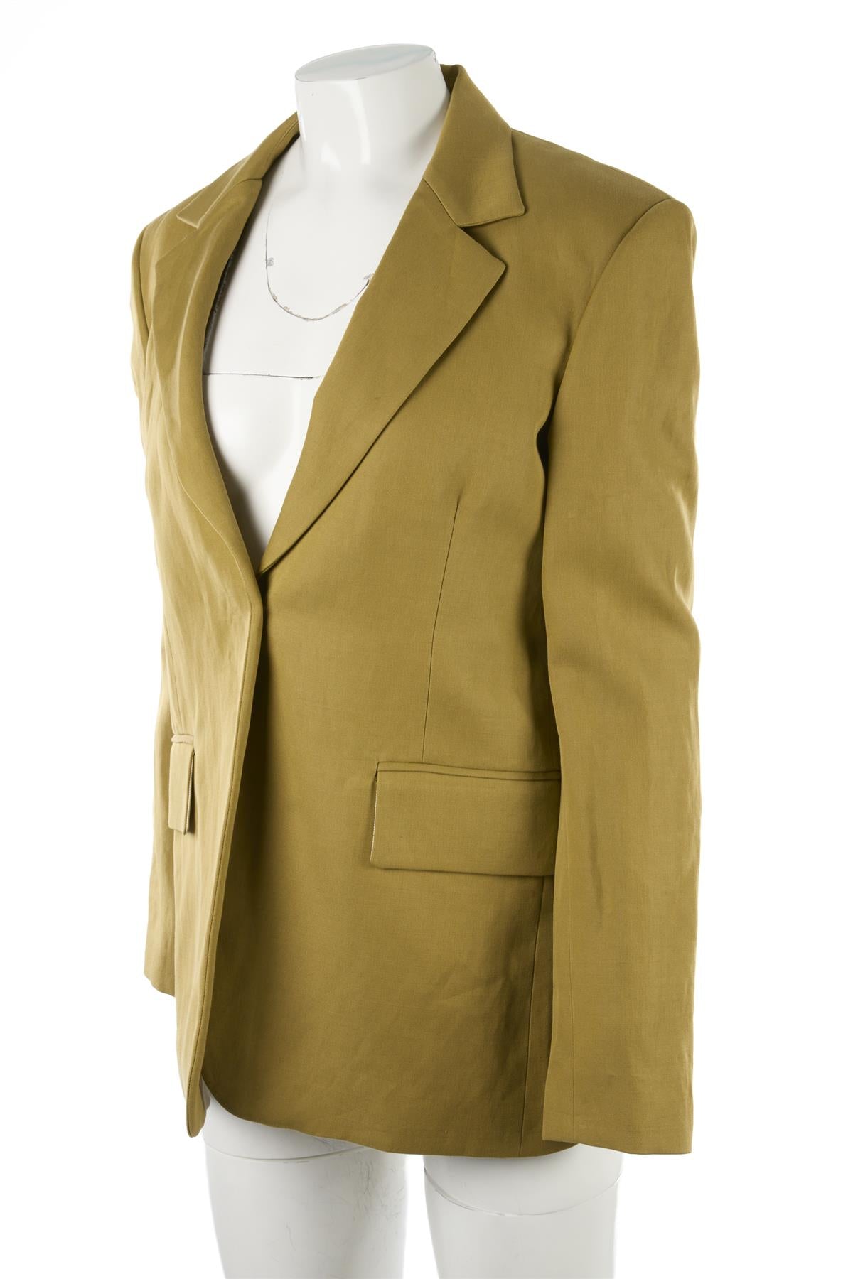 RAEY GREEN COTTON BLAZER UK 4