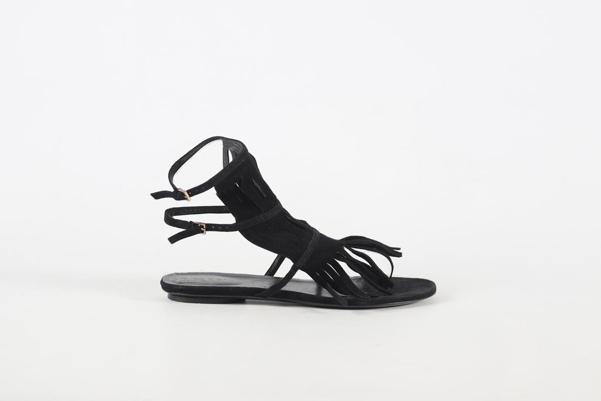 GUCCI SUEDE SANDALS EU 37 UK 4 US 7