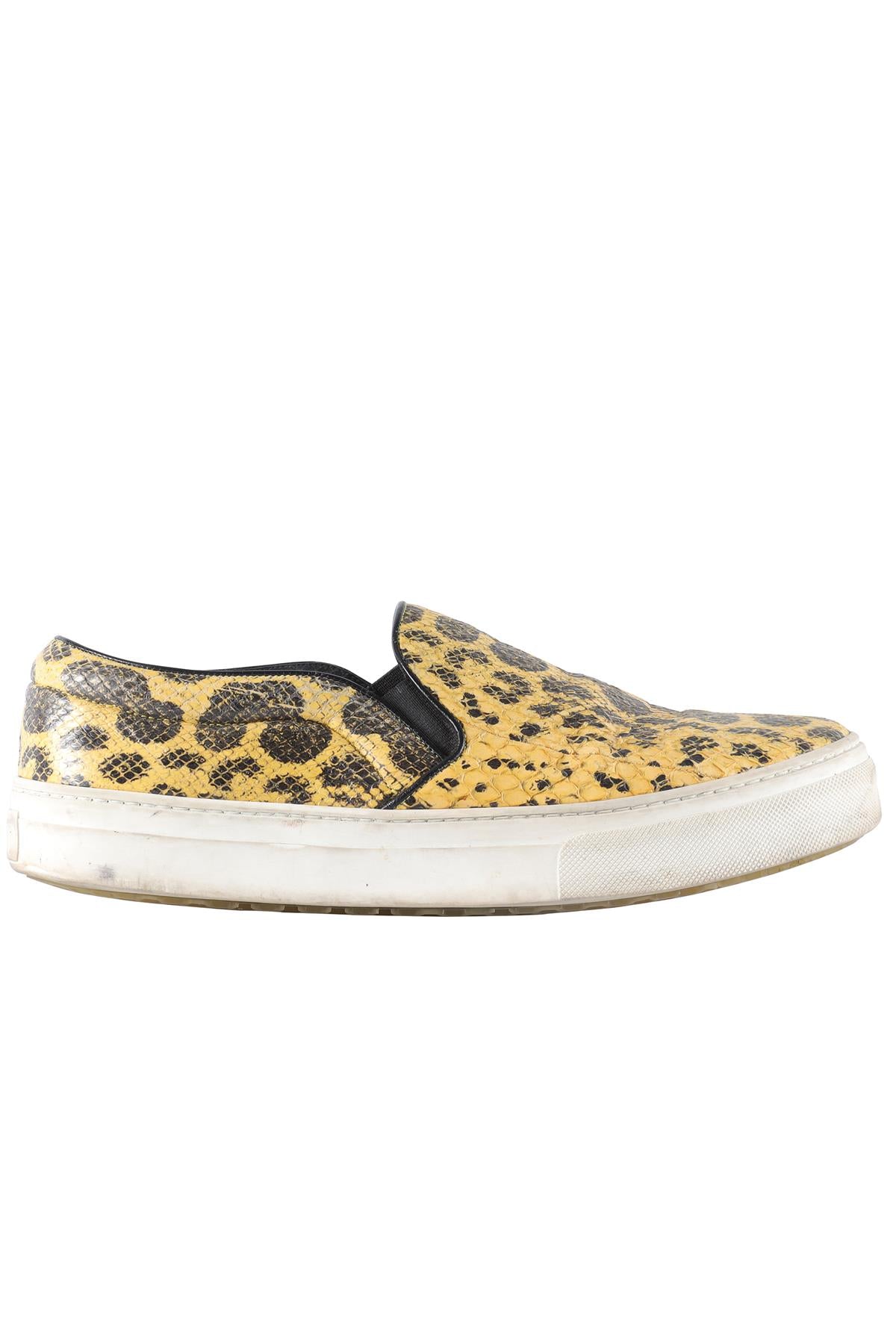 CELINE YELLOW LEATHER SLIP ON SNEAKERS EU 40 UK 7 US 10