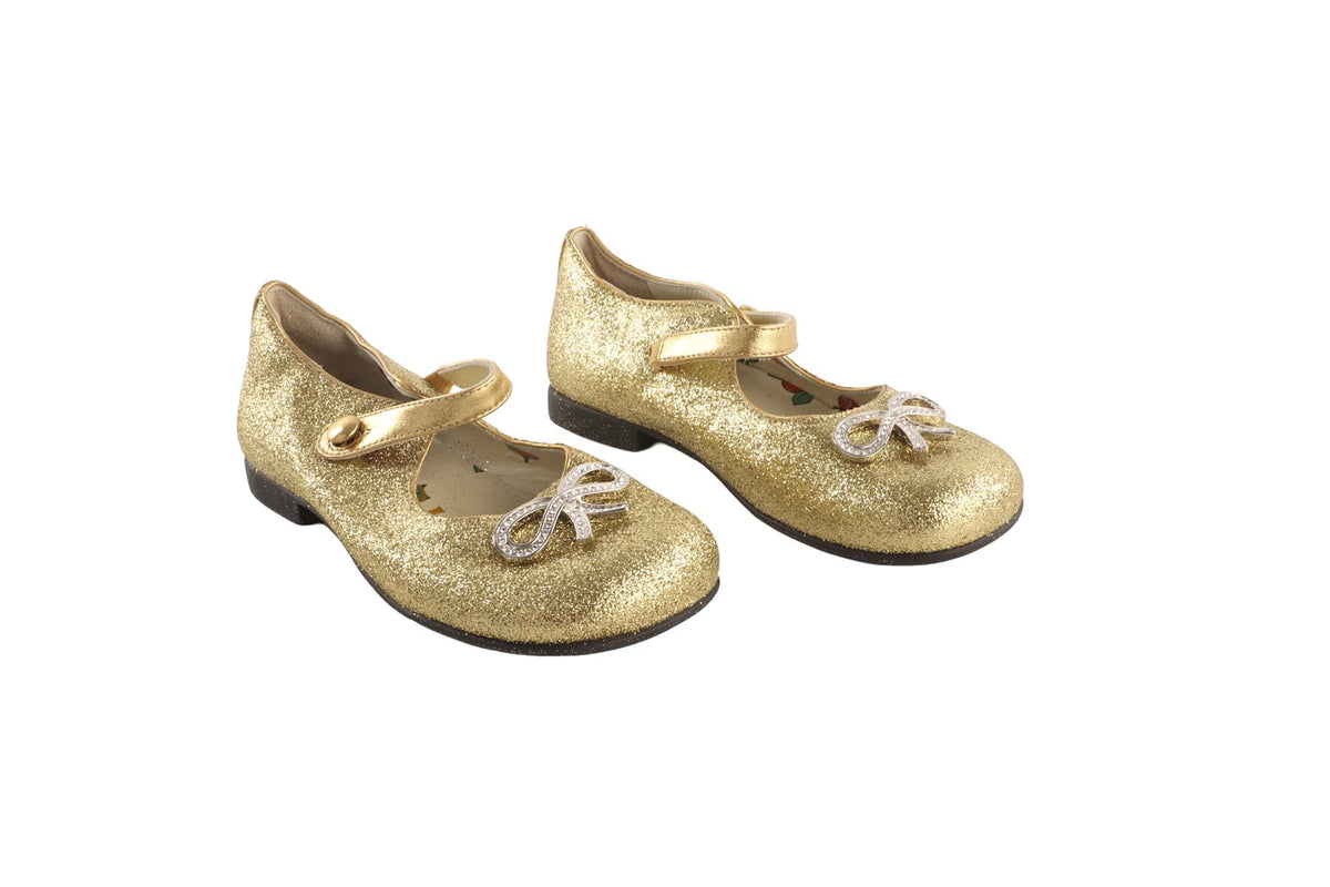 GUCCI GOLD KIDS GIRLS BALLET FLATS EU 25 UK 7 US 10