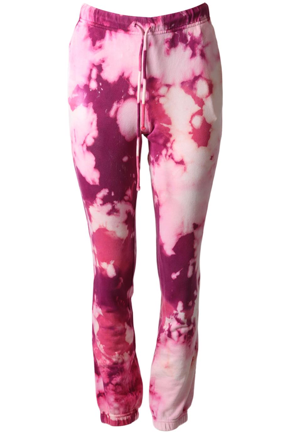 COTTON CITIZEN TIE DYED COTTON JERSEY TRACK PANTS SMALL